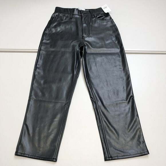 Abercrombie & Fitch Pants - Abercrombie Fitch Vegan Leather Straight Ultra High Rise Curve Love Pants 25
